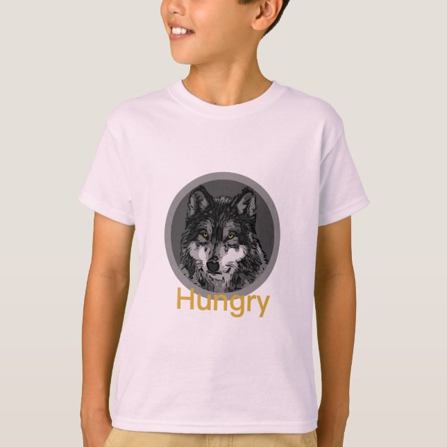 Hungrig - Barns grundläggande T-Shirt (Framsida)