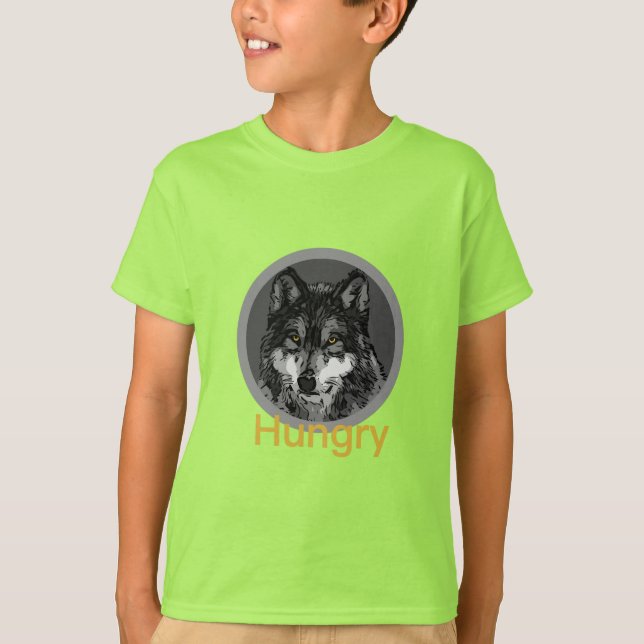Hungrig - Barns grundläggande T-Shirt (Framsida)