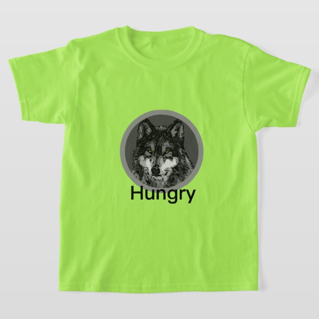 Hungrig - Barns grundläggande T-Shirt (Laydown)