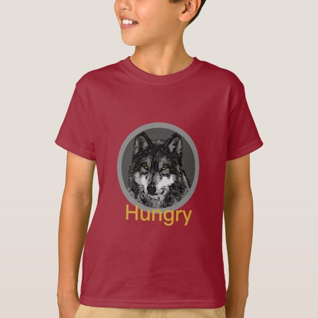 Hungrig - Barns grundläggande T-Shirt (Framsida)