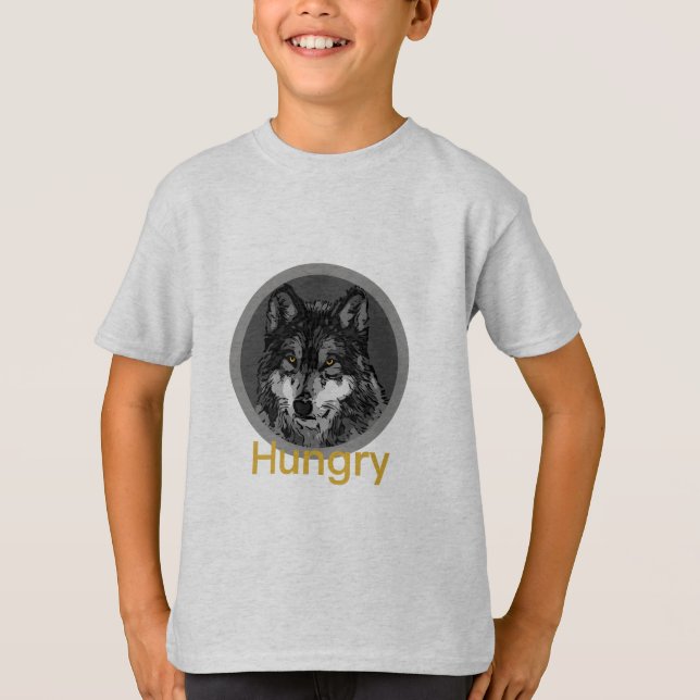 Hungrig - Barns grundläggande T-Shirt (Framsida)