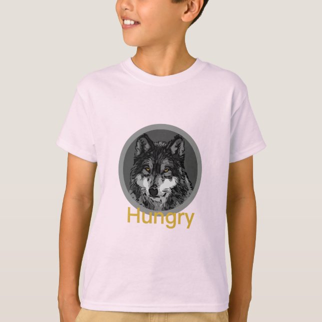 Hungrig - Barns grundläggande T-Shirt (Framsida)