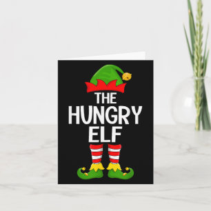 Hungrig Elf Julafton Matching Family Elf Squad Chr Kort