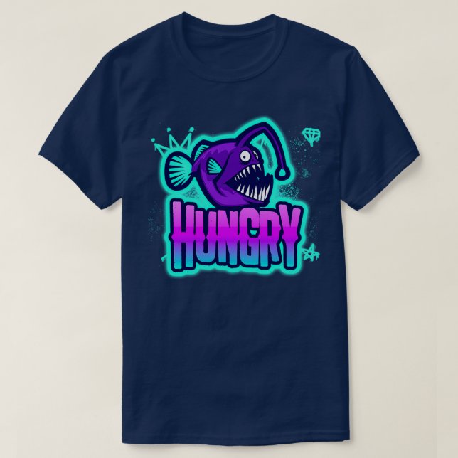 Hungrig fisk t shirt (Design framsida)