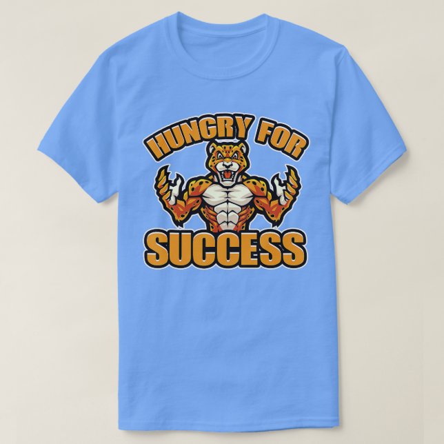 Hungrig för Success Fastest Cat Cheetah T Shirt (Design framsida)