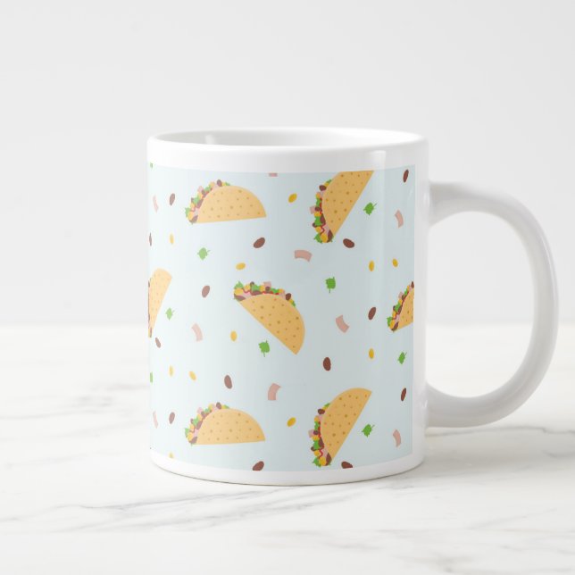 Hungrig för Tacos Mönster Jumbo Mugg (Höger)