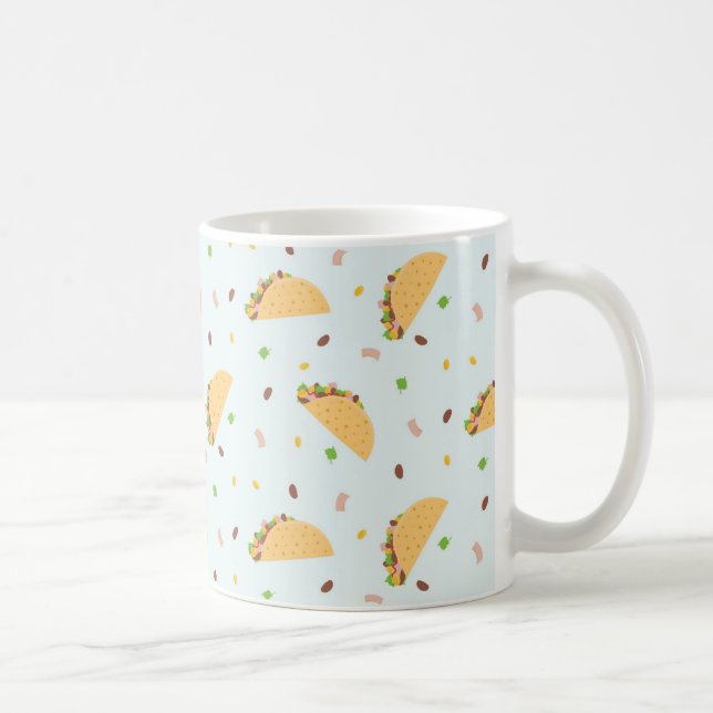 Hungrig för Tacos Mönster Kaffemugg (Höger)
