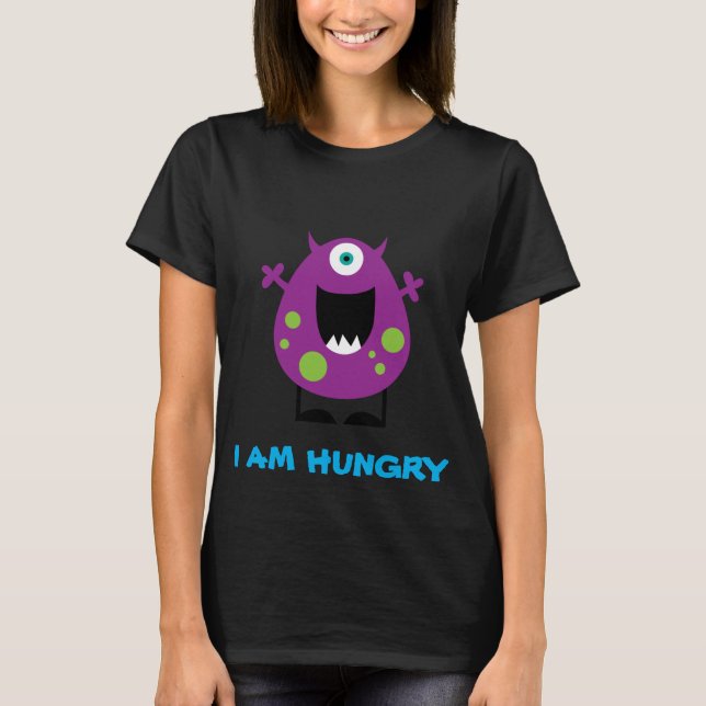 Hungrig gigantisk tshirt tee shirt (Framsida)