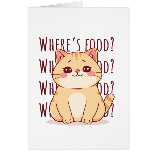 Hungrig Gingerkatt  OBS Kort (Framsidan)
