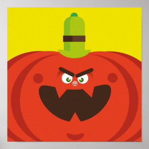 hungrig halloween-pumpa poster