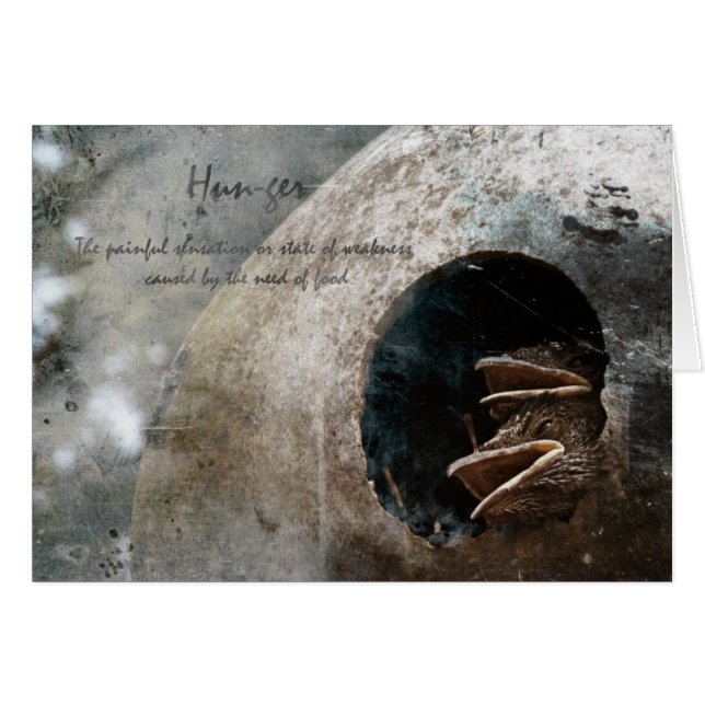 Hungrig Hälsningskort (Framsidan Horizontal)