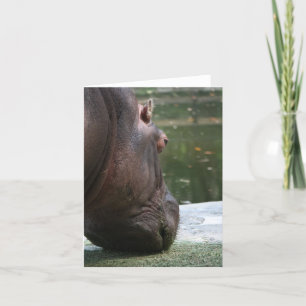 Hungrig Hippo Notecard Kort