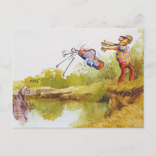 Hungrig Hippo Vykort (Framsida)