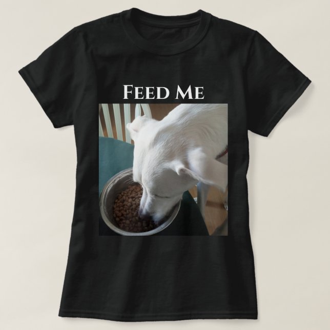 Hungrig Hund som inte kan vänta på att äta T Shirt (Design framsida)