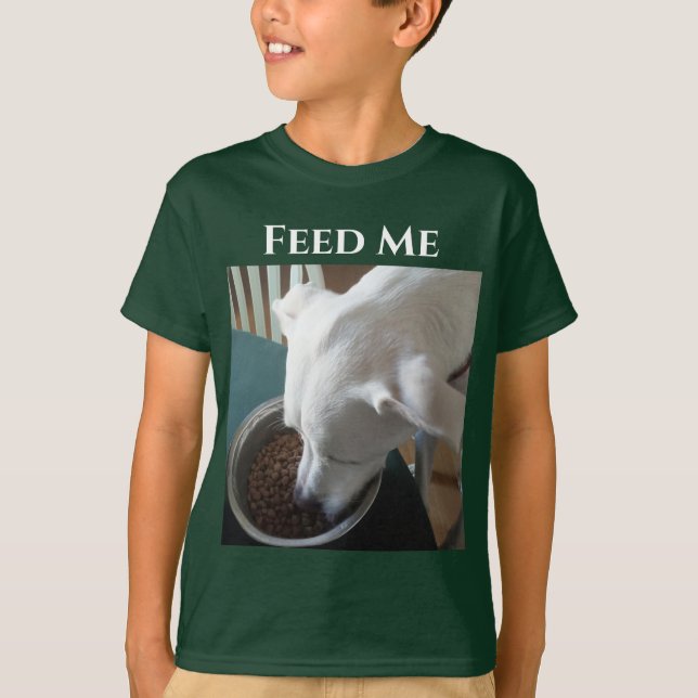 Hungrig Hund som inte kan vänta på att äta T Shirt (Framsida)