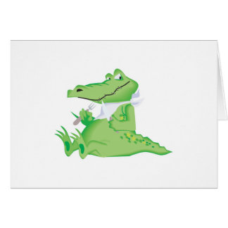 hungrig hungrig alligator hälsningskort