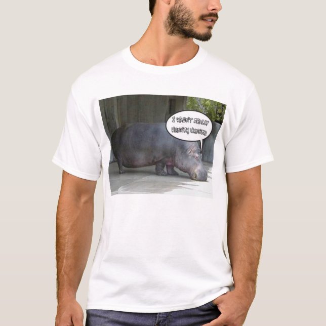 Hungrig hungrig flodhäst t shirt (Framsida)