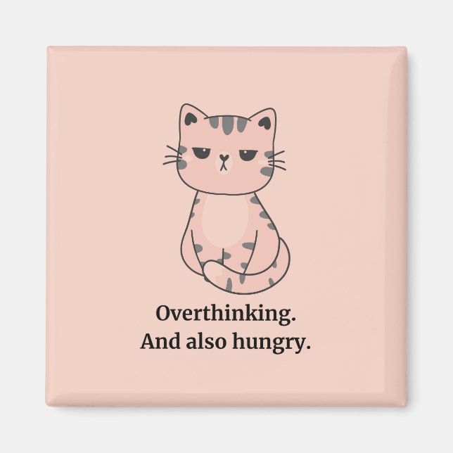 Hungrig katt magnet (Framsidan)
