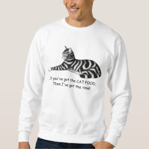 Hungrig kattfilosofiskjorta lång ärmad tröja