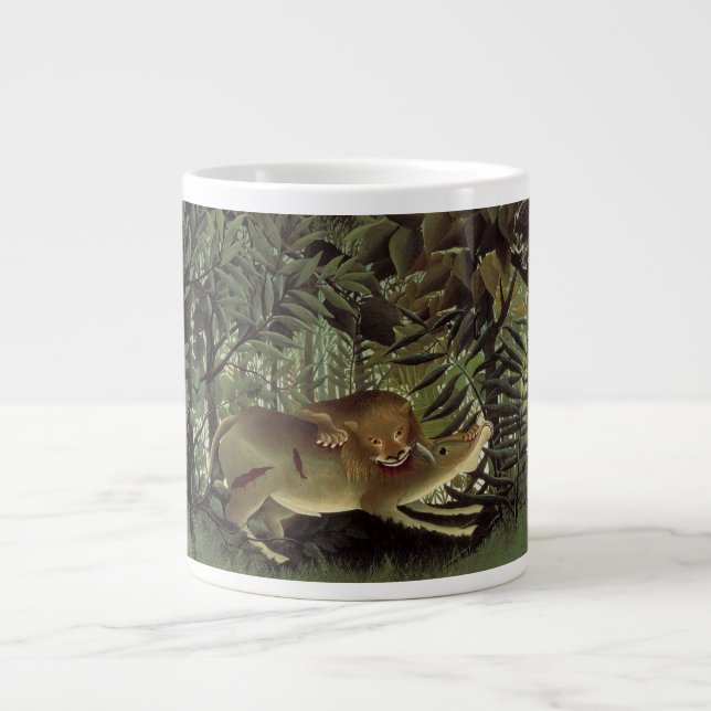 Hungrig lejon av Henri Rousseau, Vilda djur från f Jumbo Mugg (Framsidan)