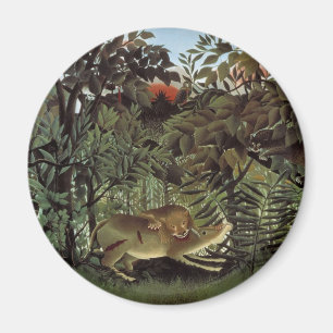 Hungrig lejon av Henri Rousseau, Vilda djur från f Magnet