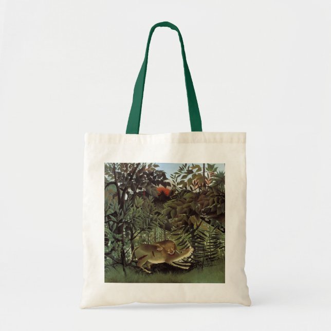 Hungrig lejon av Henri Rousseau, Vilda djur från f Tygkasse (Framsidan)