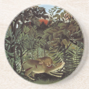 Hungrig lejon av Henri Rousseau, Vilda djur från f Underlägg Sandsten