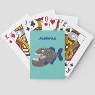 Hungrig lustig illustration av piratens tecknad casinokort