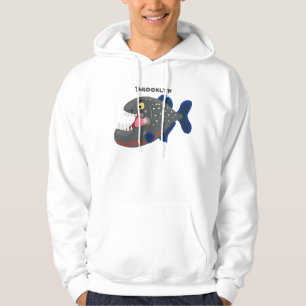 Hungrig lustig illustration av piratens tecknad hoodie