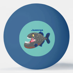 Hungrig lustig illustration av piratens tecknad pingisboll