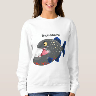 Hungrig lustig illustration av piratens tecknad t shirt