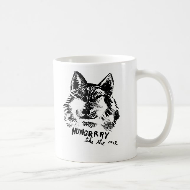 hungrig något liknande vargen kaffemugg (Höger)