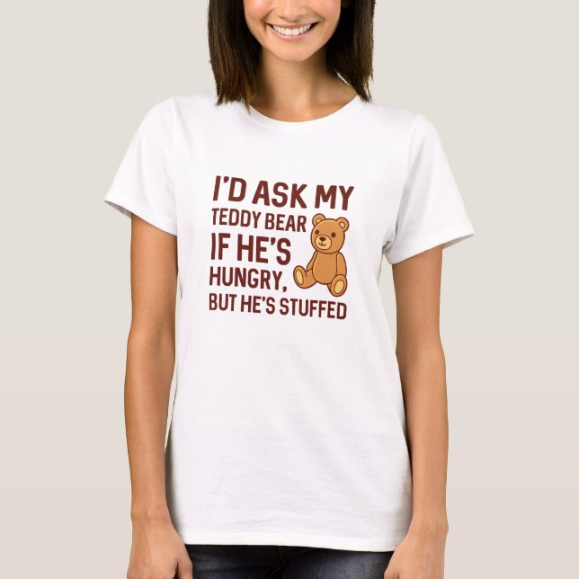 Hungrig Nalle T Shirt (Framsida)