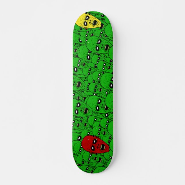 Hungrig Odöda Zombie-huvuden Skateboard Bräda 21,5 Cm (Framsida)
