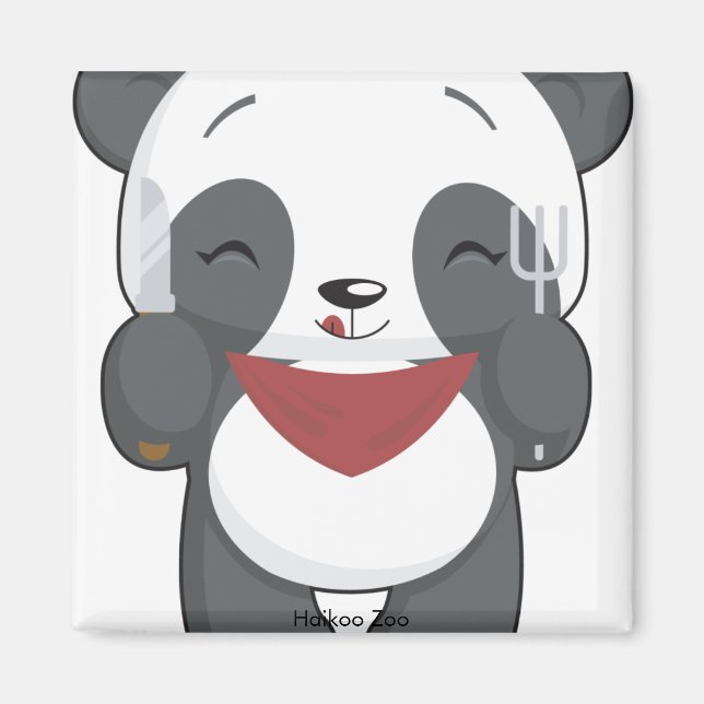 Hungrig Panda Magnet (Framsidan)