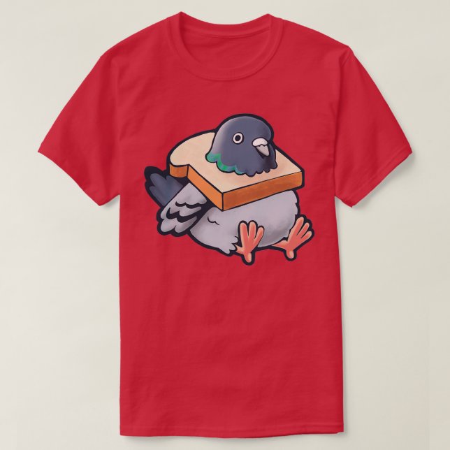 Hungrig Pigeon 1 T Shirt (Design framsida)