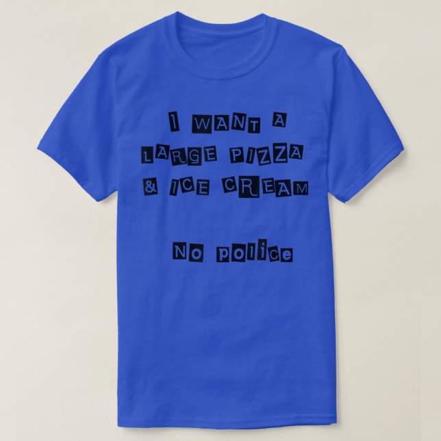 hungrig pizza och glass t shirt (Design framsida)
