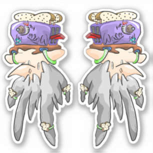 Hungrig popup klistermärken