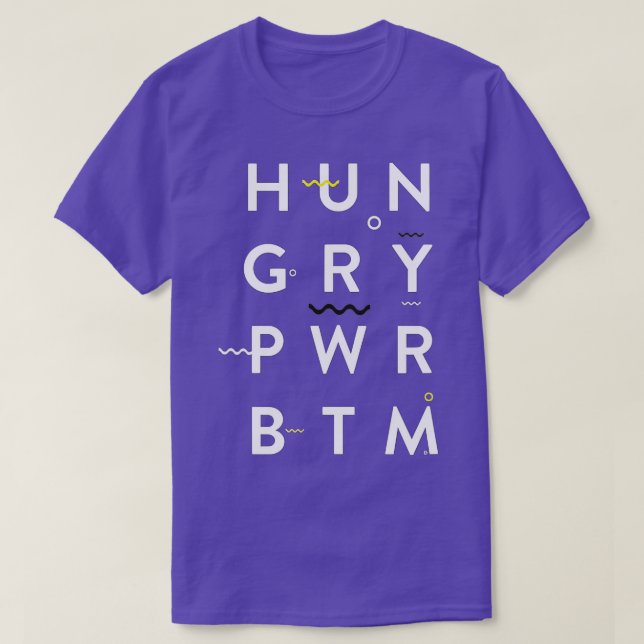 Hungrig Power Grund Roligt Gay  T Shirt (Design framsida)