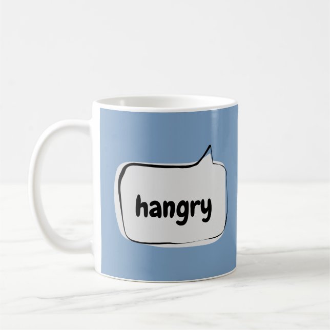 hungrig pratbubbla kaffemugg (Vänster)