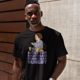 Hungrig Quote Anime Girl T Shirt