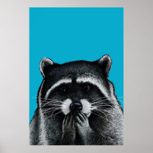 Hungrig rasism på blå poster