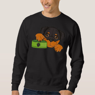 Hungrig Rottweiler Lång Ärmad Tröja