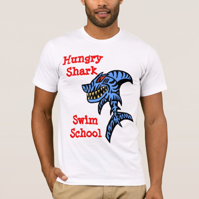 Hungrig Shark Simma-skola Tröja (Framsida)