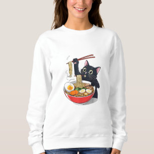 "Hungrig svart katt med ramen" T Shirt
