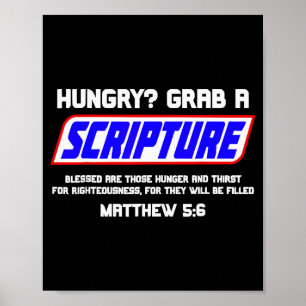 Hungrig ta en skrift poster