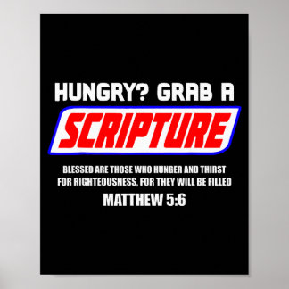 Hungrig ta en skriftställe rolig kristen Matteus 5 Poster