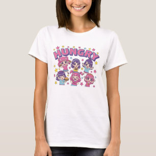 Hungriga Anime Chibi Flickor Söta Mat älskande Kvi T Shirt