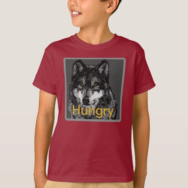 Hungriga - Barns grundläggande hanar - Taggless Co Tee (Framsida)