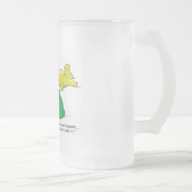 Hungriga flodhästar! - Frostad Glass mugg! Frostat Ölglas (Höger)